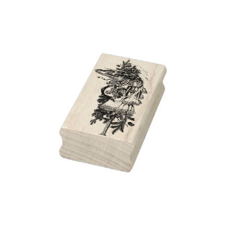 Mari Lwyd kunststempel van Grim Rubberstempel