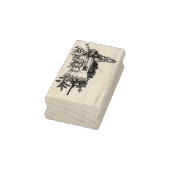 Mari Lwyd Paard Schedel Rubber en Hout Art Stamp Rubberstempel (Stempel)