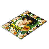 Mari Pi Oranje Label multiprint Notitieboek (Linkerzijde)