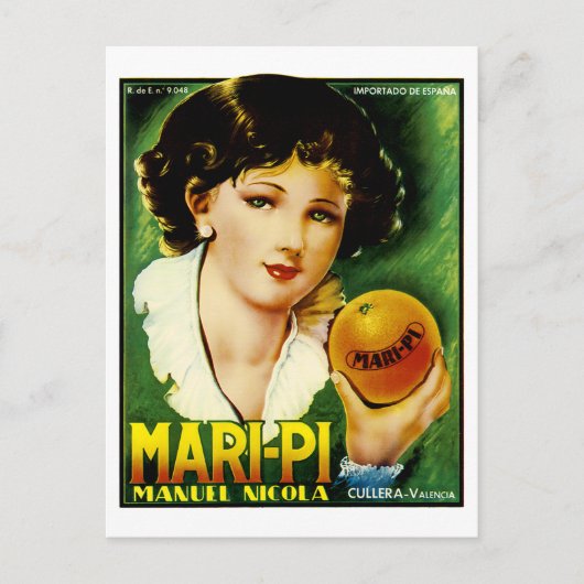 Mari Pi Sinaasappels Briefkaart (Voorkant)