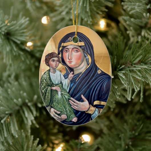 Maria Advocata Nostra Icon Keramisch Ornament (Boom)