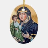 Maria Advocata Nostra Icon Keramisch Ornament (Voorkant)