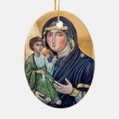 Maria Advocata Nostra Icon Keramisch Ornament (Achterkant)