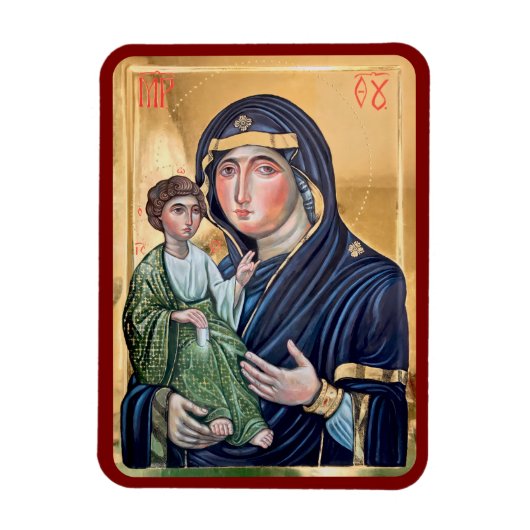 Maria Advocata Nostra Icon Magneet (Verticaal)