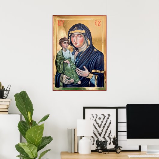 Maria Advocata Nostra Icoon Poster (Thuiskantoor)
