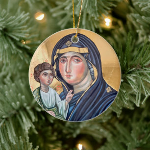 Maria Advocata Nostra Keramisch Ornament