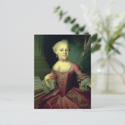 Maria-Anna Mozart, genaamd "Nannerl" Briefkaart (Staand voorkant)