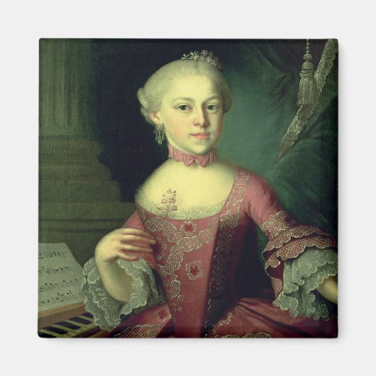 Maria-Anna Mozart, genaamd "Nannerl" Magneet (Voorkant)