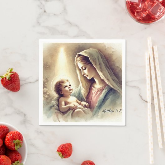  Maria & Baby Jesus Geboorteplaats Decoupage Servet (Insitu)