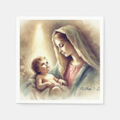  Maria & Baby Jesus Geboorteplaats Decoupage Servet (Voorkant)