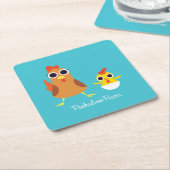 Maria & Bandit the Chickens Kartonnen Onderzetters (Schuin)