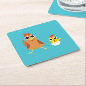 Maria & Bandit the Chickens Kartonnen Onderzetters (Schuin)