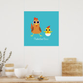 Maria & Bandit the Chickens Poster (Keuken)