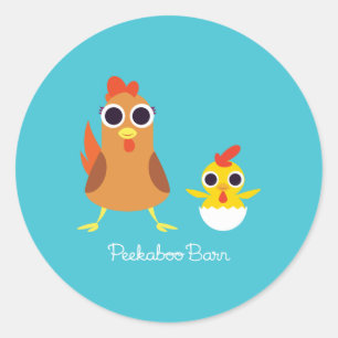 Maria & Bandit the Chickens Ronde Sticker