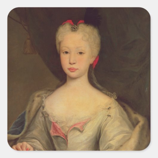 Maria Barbara de Braganza Queen of Spain Vierkante Sticker (Voorkant)