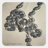 Maria beads vierkante sticker (Voorkant)