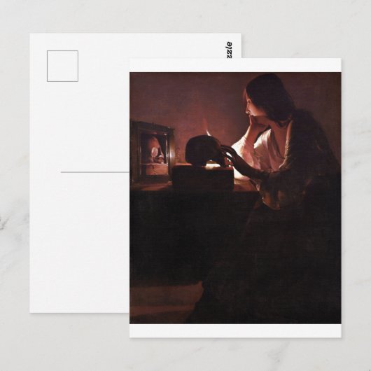 Maria betreurt La Tour Briefkaart (Voorkant / Achterkant)