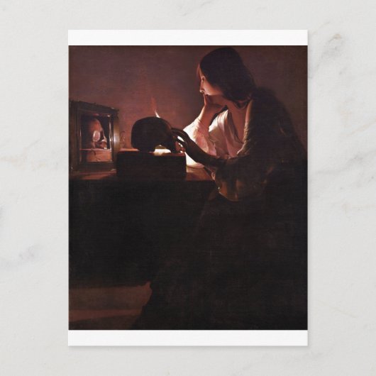 Maria betreurt La Tour Briefkaart (Voorkant)