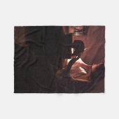 Maria betreurt La Tour Fleece Deken (Voorkant (Horizontaal))