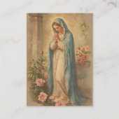 Maria biddende Katholieke begrafenisherdenking Hei Visitekaartje (Voorkant)