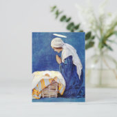 Maria bidt en Baby Jesus Briefkaart (Staand voorkant)