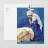 Maria bidt en Baby Jesus Briefkaart (Voorkant / Achterkant)