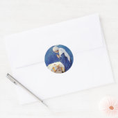 Maria bidt en Baby Jesus Ronde Sticker (Envelop)