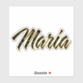 Maria black gold Lettering Aufkleber Sticker (Vel)