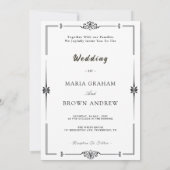 "Maria & Brown" Modern Minimalist Wedding |Elegant Kaart (Achterkant)