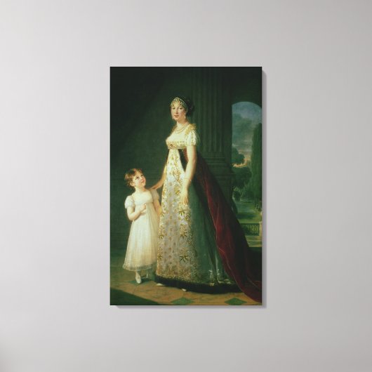 Maria Carolina Bonaparte, koningin van Napels Canvas Afdruk (Voorkant)