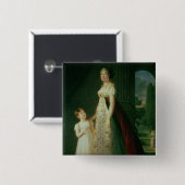 Maria Carolina Bonaparte, koningin van Napels Vierkante Button 5,1 Cm (Voorkant /achterkant)