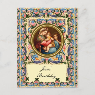 Maria de Madonna en kind - Verjaardag van Jezus Briefkaart
