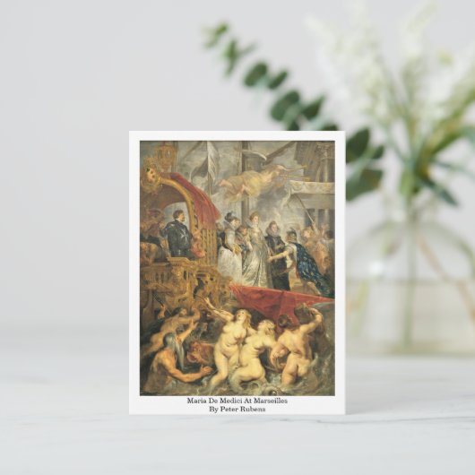 Maria de Medici in Marseille door Peter Rubens Briefkaart (Staand voorkant)