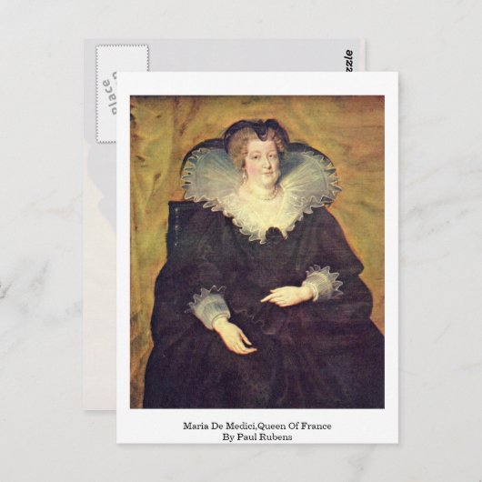 Maria de Medici, koningin van Frankrijk, door Paul Briefkaart (Voorkant / Achterkant)