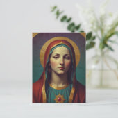 Maria devotionele Rooms-Katholieke Heilige Kaart (Staand voorkant)