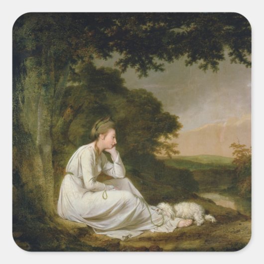 Maria, 'Een Sentimental Reis' Vierkante Sticker (Voorkant)