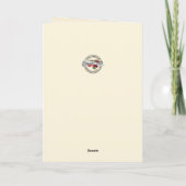 Maria en Baby Jezus Blauw en Bloesem Bedankkaart (Achterkant)