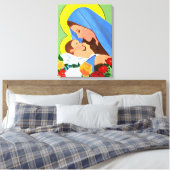 Maria en baby Jezus canvas kunst (Insitu (Slaapkamer))