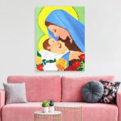 Maria en baby Jezus canvas kunst (Insitu (Woonkamer))