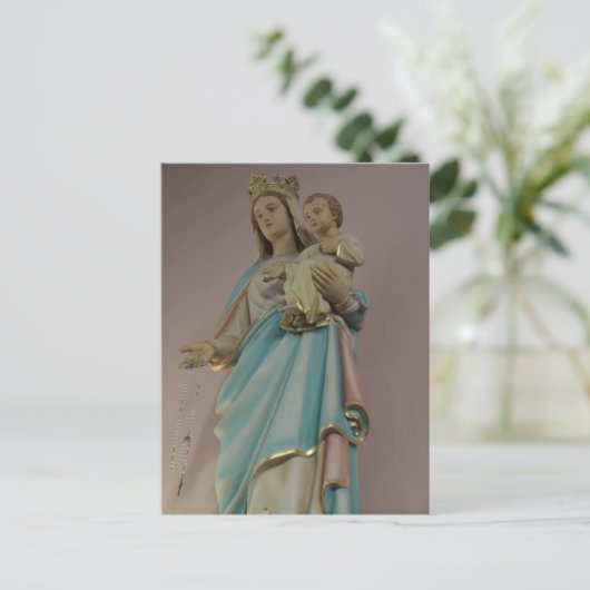 Maria en Baby Jezus Katholiek Kerkbeeld Briefkaart (Staand voorkant)
