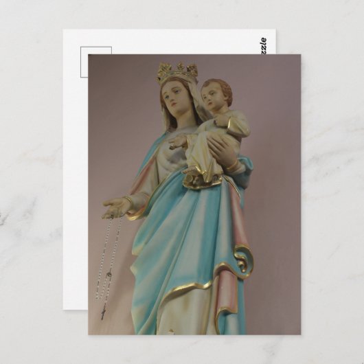 Maria en Baby Jezus Katholiek Kerkbeeld Briefkaart (Voorkant / Achterkant)