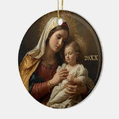 Maria en Baby Jezus Kerst Ornamenten (Links)