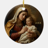 Maria en Baby Jezus Kerst Ornamenten (Achterkant)