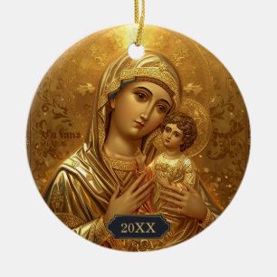 Maria en Baby Jezus Kerst Ornamenten