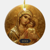 Maria en Baby Jezus Kerst Ornamenten (Achterkant)