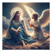 Maria en de engel foto afdruk (Voorkant)