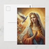 Maria en de witte duif briefkaart (Voorkant / Achterkant)
