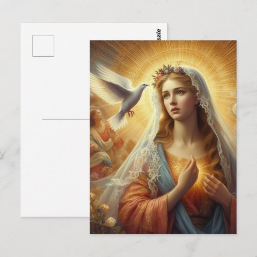 Maria en de witte duif briefkaart (Voorkant / Achterkant)