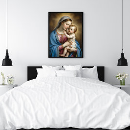 Maria en het kindje Jezus Poster