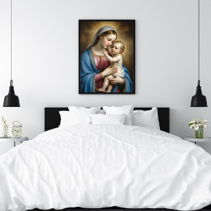 Maria en het kindje Jezus Poster